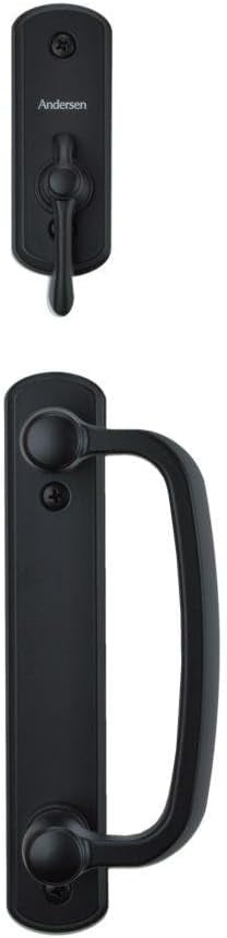 Matte Black Zinc Sliding Door Lock and Handle Set