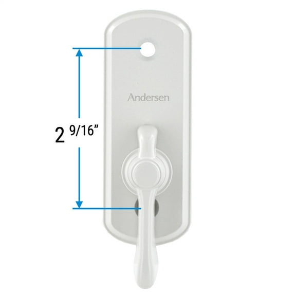 Andersen Albany Style Gliding Door Latch, 2 9/16 in White