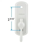 Andersen Albany Style Gliding Door Latch, 2 9/16 in White