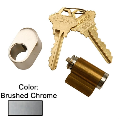 Andersen Hinged Exterior Keyed Lock in Brushed Chrome 1988 to Present