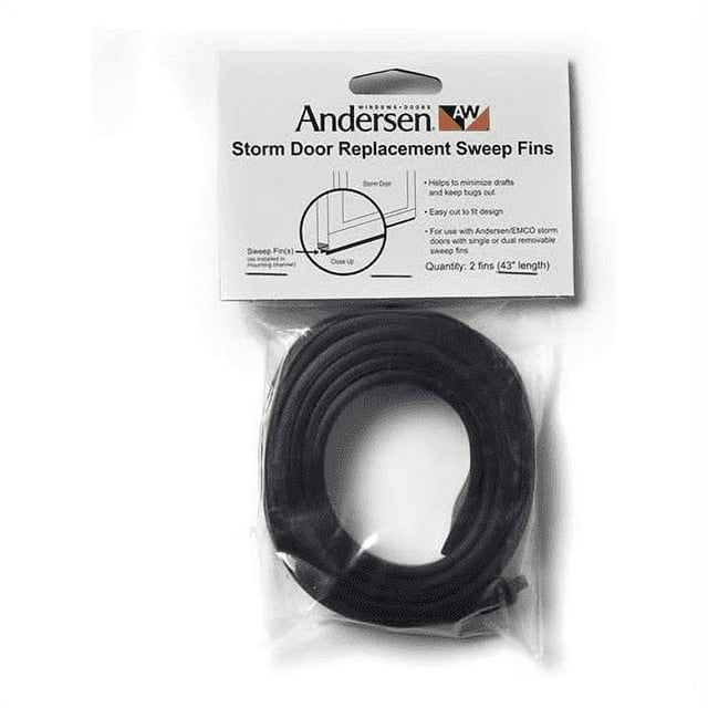 Andersen Adjustable Sliding Plastic Storm Door Bottom Sweep Fin Weatherstrip 42115