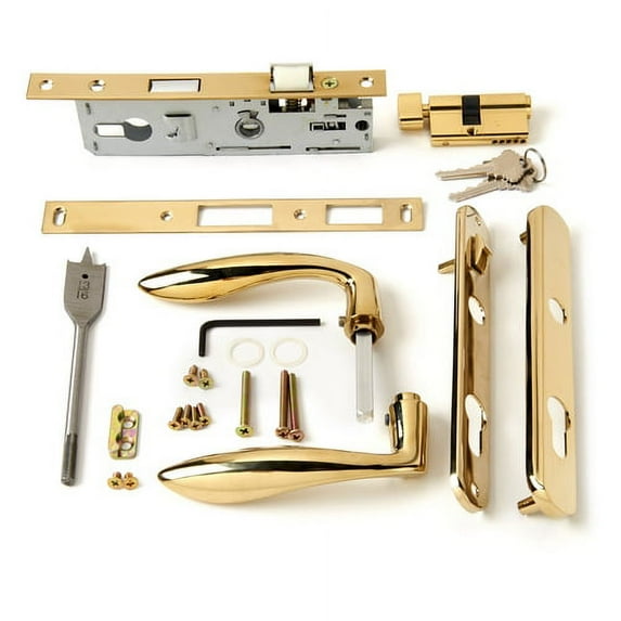 Andersen Storm Door Handle Assembly in Brass Finish Contemporary Style 2004 to Present