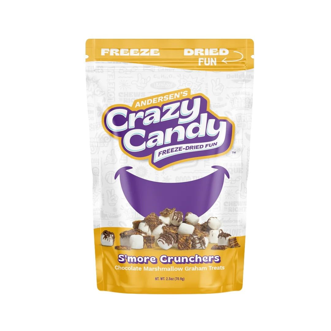 Andersen's Crazy Candy Freeze Dried Candy - Freeze Dried S'more Crunchers, 2.5 Ounces