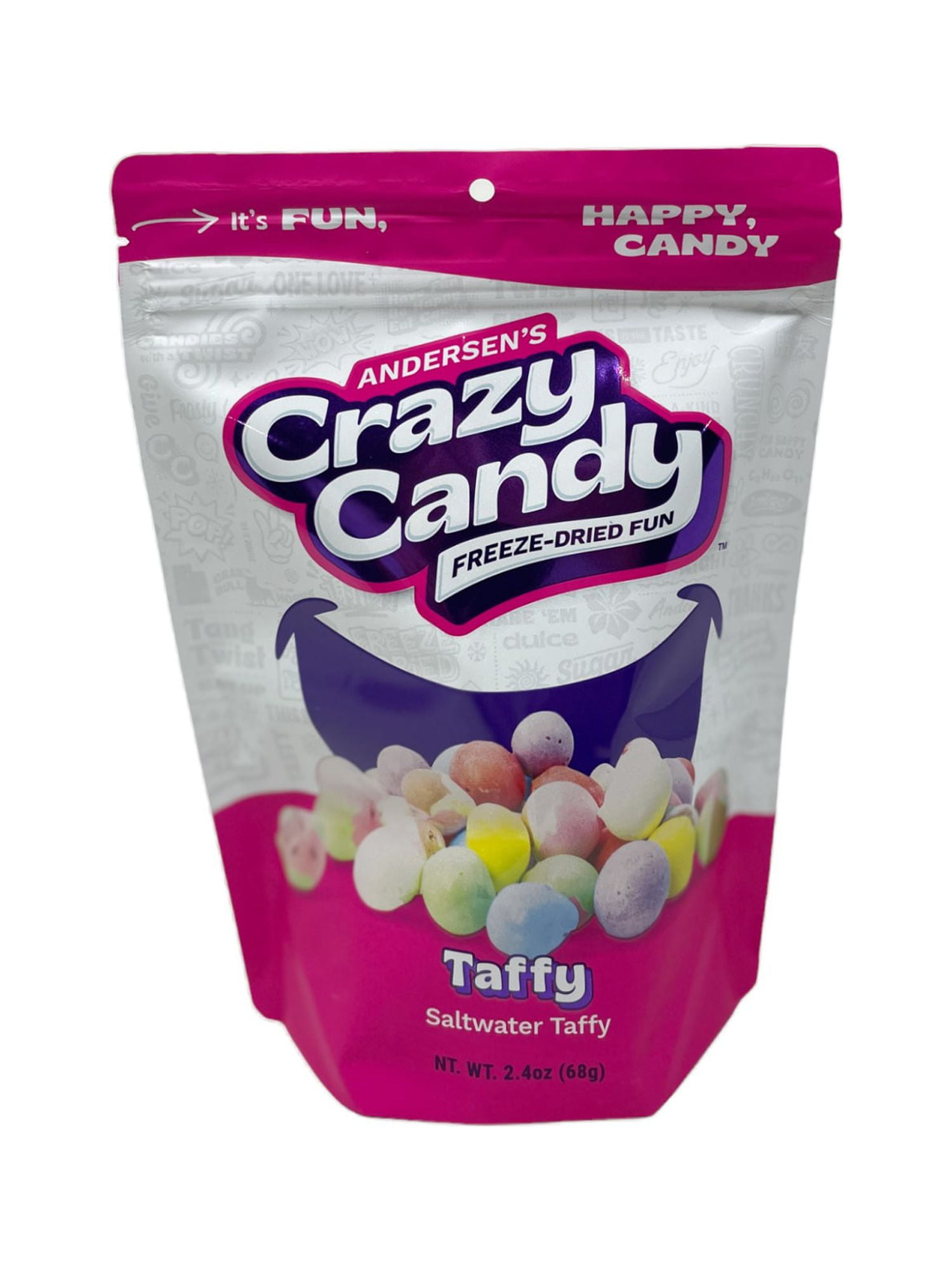 Andersen's Crazy Candy Freeze Dried Candy Freeze Dried Taffy, 2.4