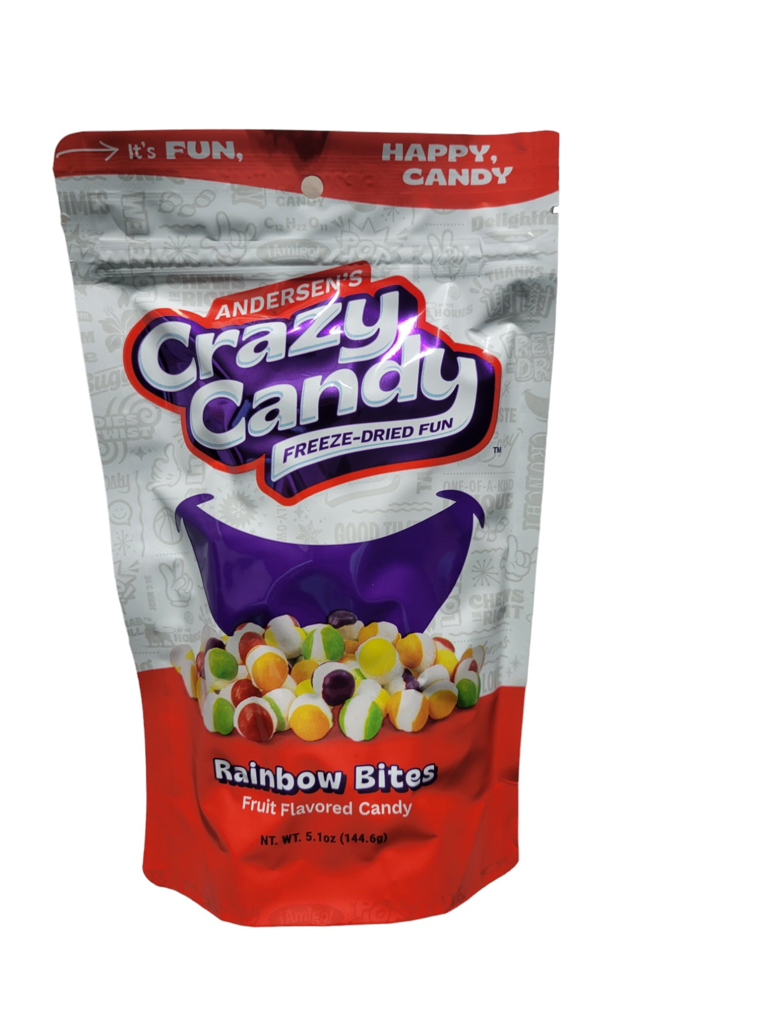 Andersen's Crazy Candy Freeze-Dried Fun, Rainbow Bites, 5.1 oz