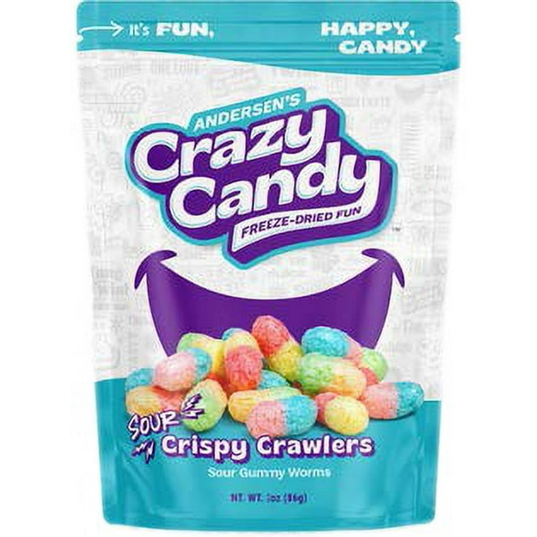Andersen's Crazy Candy Freeze-Dried Fun-Sour Crispy Crawlers 3oz