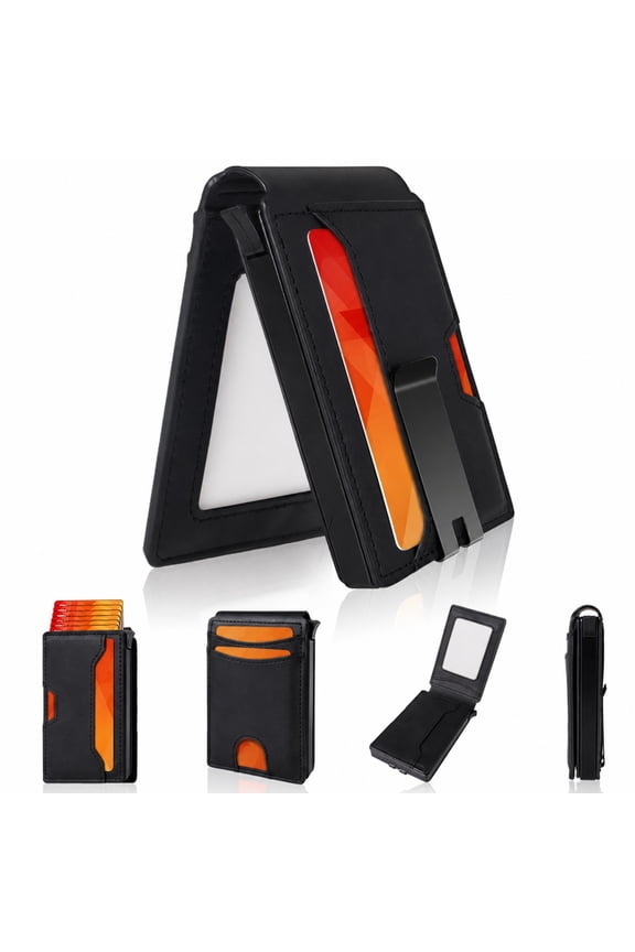 Lumanee Magvault Wallet, Lumanee Magvault Minimalist Wallet, Convenient Pop-Up Mechanism with Transparent Window, Signal Insulating Physical Layer, Ideal for Commuting and Travel