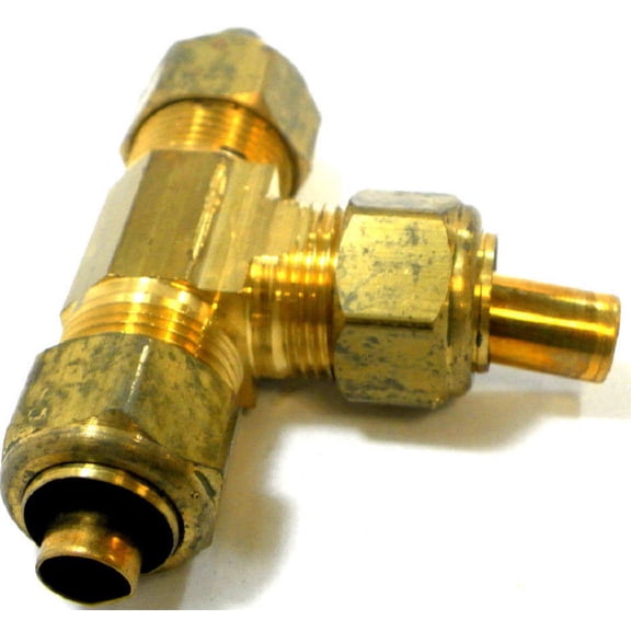 Anderson Barrows PB964-P A-214 1/2' All Tube Brass Compression Tee w/ Inserts