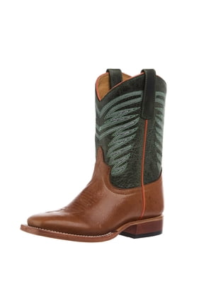Boys AB Kid`s Gunny Jimmy and Turquoise Sensation Square Toe Boot 3 M Tan