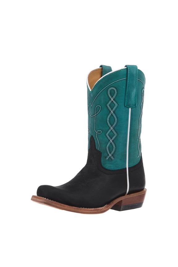Boys Kid`s Oiled Shoulder and Seafoam Barcelona Cutter Toe Boot 13 M Black