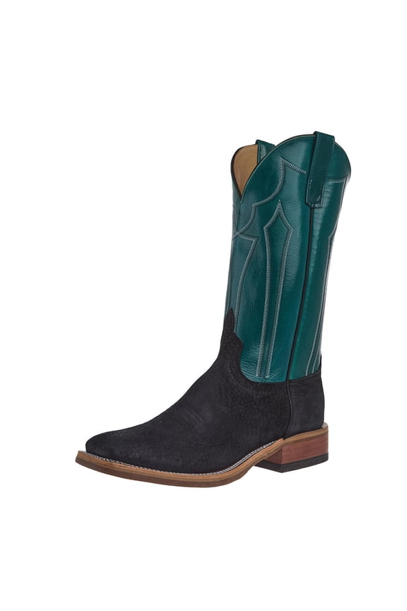 Men`s AB RR Black Carpincho Vamp 13in Turquoise Calfieno Top Black 10.5 D