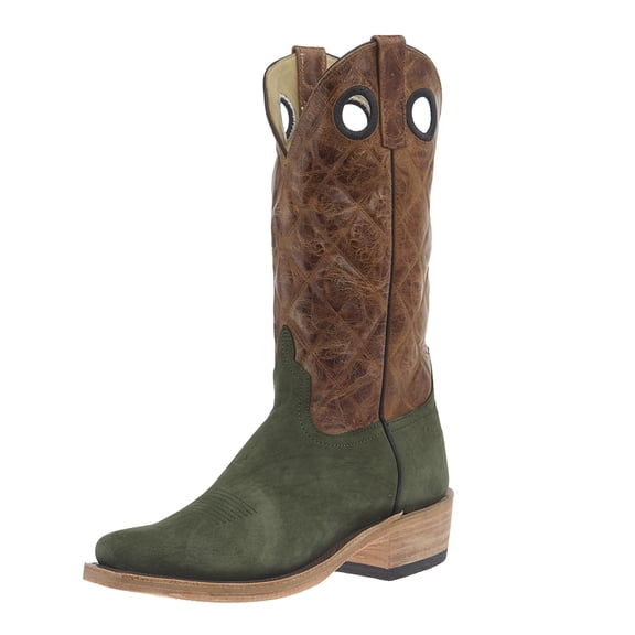 Anderson Bean Men`s AB Ride Ready Moss Nubuck Poseidon Vamp 13in Caramel Diamond Top Green 9 EE
