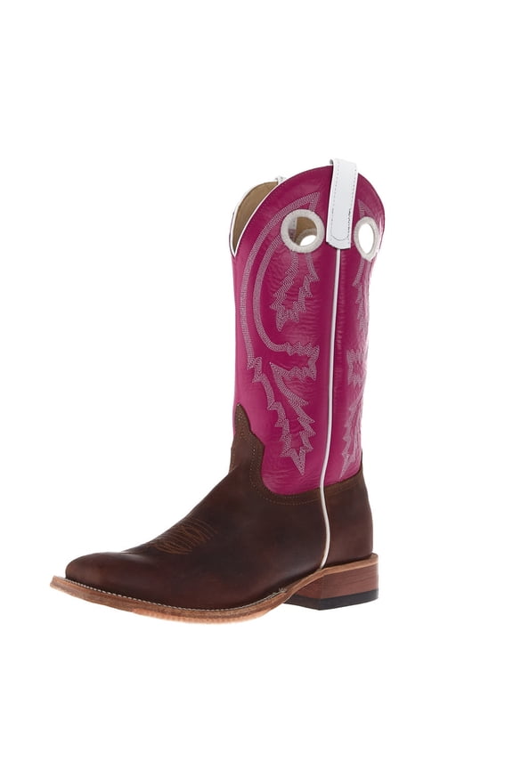 Saddle Elk Butt Vamp 13" Pink Dobber Kidskin Top Boot