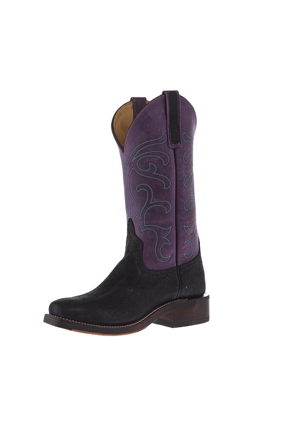 Womens Women`s AB RR Elephant Vamp 12in Violet Buffamonte Top Boot 8.5 B Black