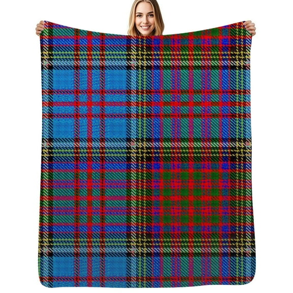 Anderson Clan Tartan Flannel Blanket Warm Soft Bedding Throws Winter Camping Chair Sofa Bed