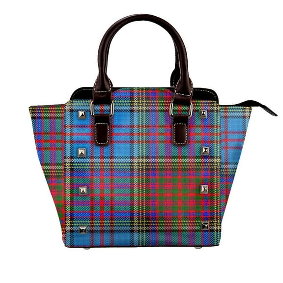 Anderson Clan Tartan Rivet Fashion One-Shoulder Women's Handbag Tote Bag