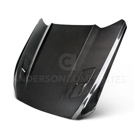 Anderson Composites 2015-2017 Ford Mustang Double Sided Carbon Fiber Type-OE Style Hood