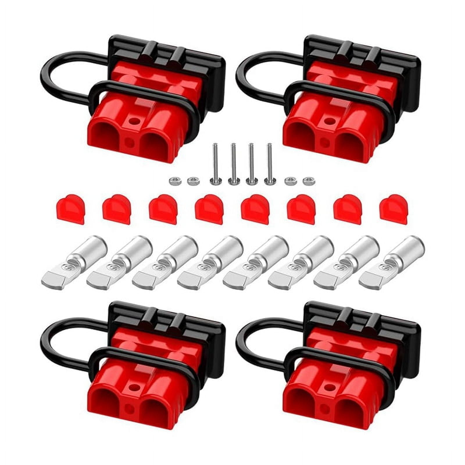 Anderson Connector, 50AMP 6-12 Gauge Battery Quick Connect with Dust ...