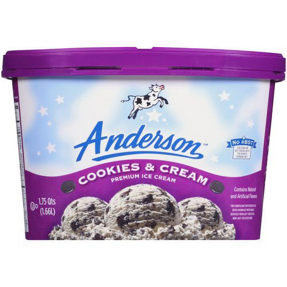 Anderson Cookies & Cream Premium Ice Cream, 1.75 qt