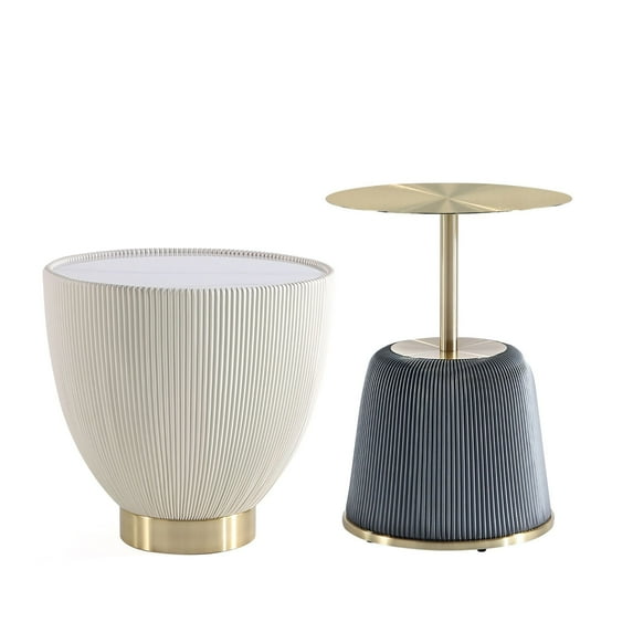 Anderson End Table 1.0 & End Table 2.0 with Steel Frame - Mutli-Color - Set of 2