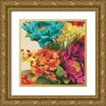 thumbnail image 1 of Anderson, Jocelyn 12x12 Gold Ornate Wood Framed with Double Matting Museum Art Print Titled - Pop Art Flowers I, 1 of 4