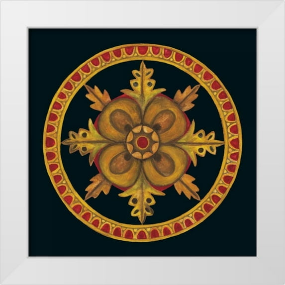 Anderson , Lee 20x20 White Modern Wood Framed Museum Art Print Titled - Rosette I
