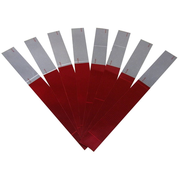 Anderson Marine 465K Reflective Marking Tape Strip - Red and White, Pack of 8