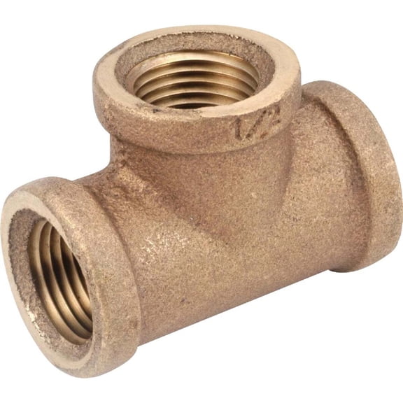 Anderson Metals Corp. Anderson Metals 1-1/4 In. Red Brass Threaded Tee 738101-20 Residential Use, Standard Application