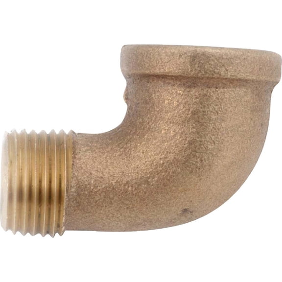 Anderson Metals 1/2 In. 90 Deg. Red Brass Threaded Elbow (1/4 Bend) 738116-08