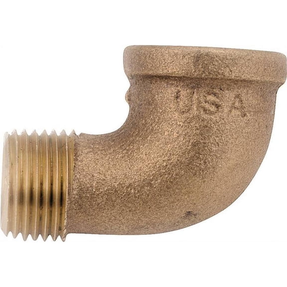 Anderson Metals 1/2 In. 90 Deg. Red Brass Threaded Elbow (1/4 Bend) 738116-08