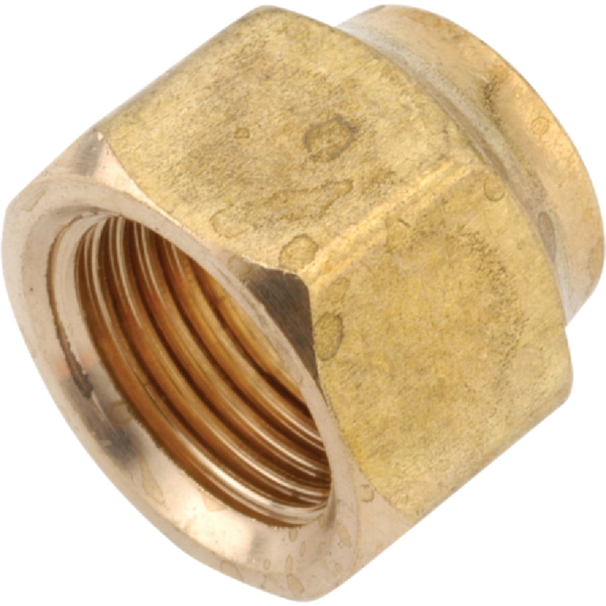 Anderson Metals 754018-04 Brass Flare Refrigerator Nut, Short Forged, Lead Free, 1/4 In. - Quantity 10