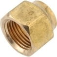 thumbnail image 1 of Anderson Metals 754018-04 Brass Flare Refrigerator Nut, Short Forged, Lead Free, 1/4 In. - Quantity 10, 1 of 1