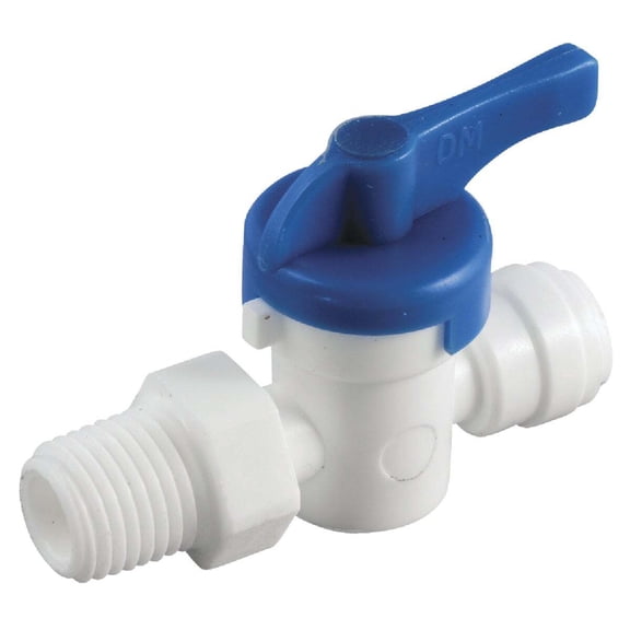 Anderson Metals Corp. Plastic Push-In Ball Valve - 1/4 In. MIP - 1 Pc