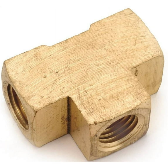 Anderson Metals 756101-02 Pipe Tee, 1/8 in, FPT, Brass, 1000 psi Pressure