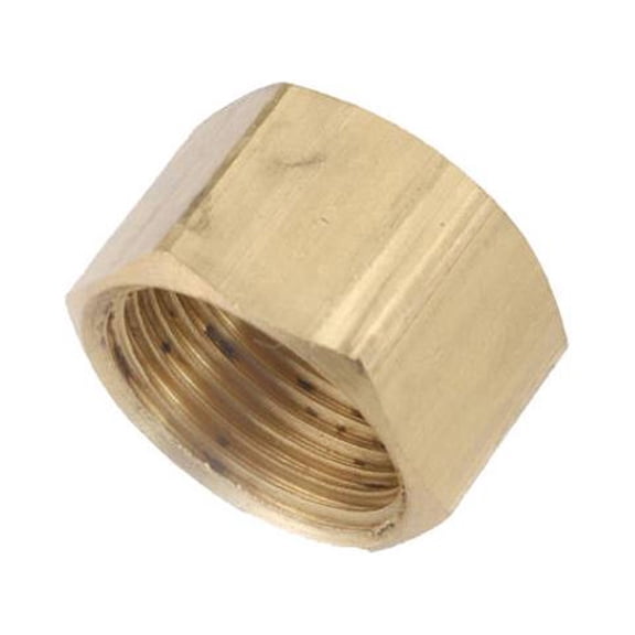 Anderson Metals 730081-06 Compression Cap, Brass, 3/8 In. - Quantity 10