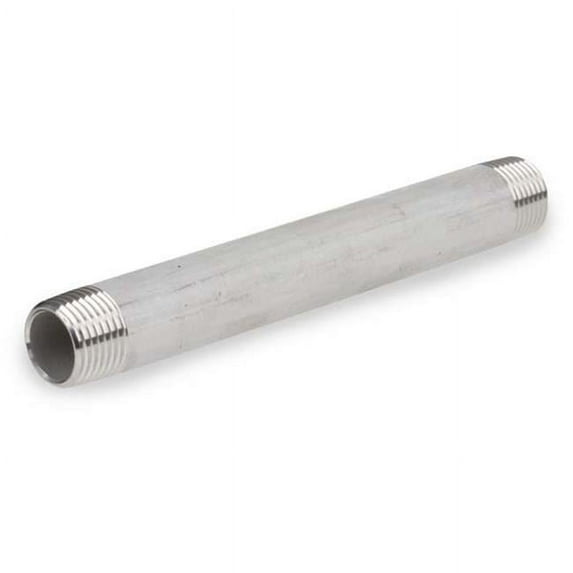 Anderson Metals 48086B 0.75 x 4 in. Stainless Steel Pipe Fitting E Nipple Joint