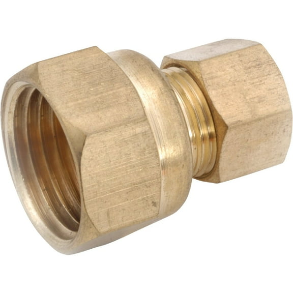 5/8" Compression x 1/2" Female Pipe Thread Brass Connector Standard St, Pack of 5