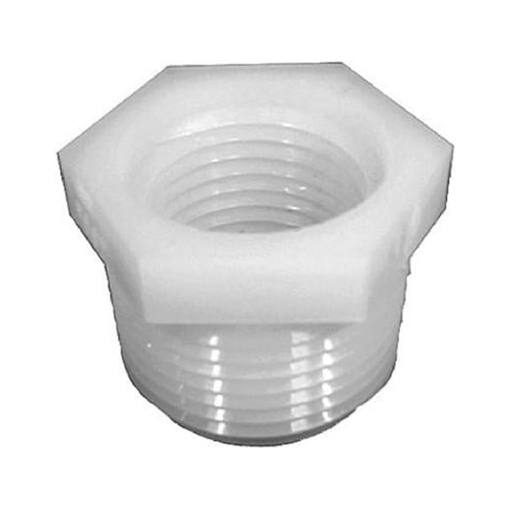 Anderson Metals 53610-2420 Pipe Fitting, Nylon Hex Bushing, 1-1/2 MPT x 1-1/4 In. FPT - Quantity 5