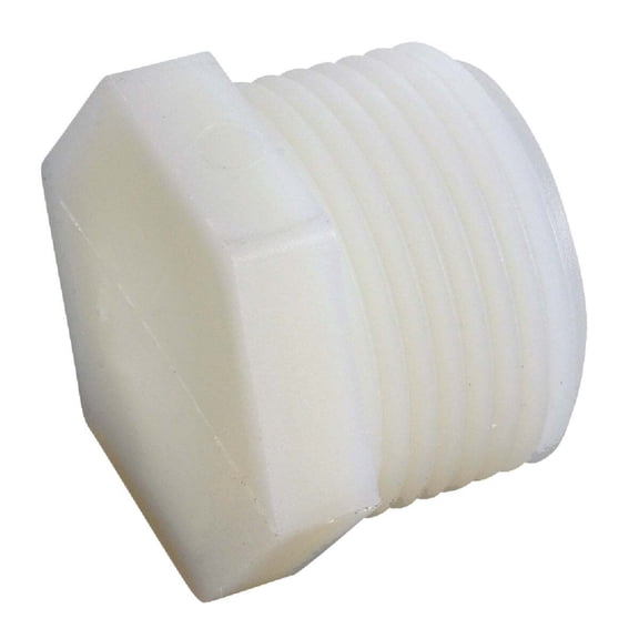 53621-08 Pipe Fitting, Nylon Hex Head Pipe Plug, 1/2-In. MPT - Quantity 5
