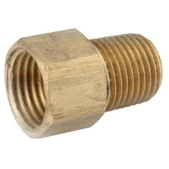 Anderson Metals Corp. Inverted Flare Connector Brass Fitting - 5 Pack, 3/8" x 1/4"