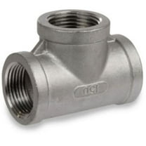 Anderson Metals 62252B 0.375 in. Stainless Steel Pipe Fitting Tee
