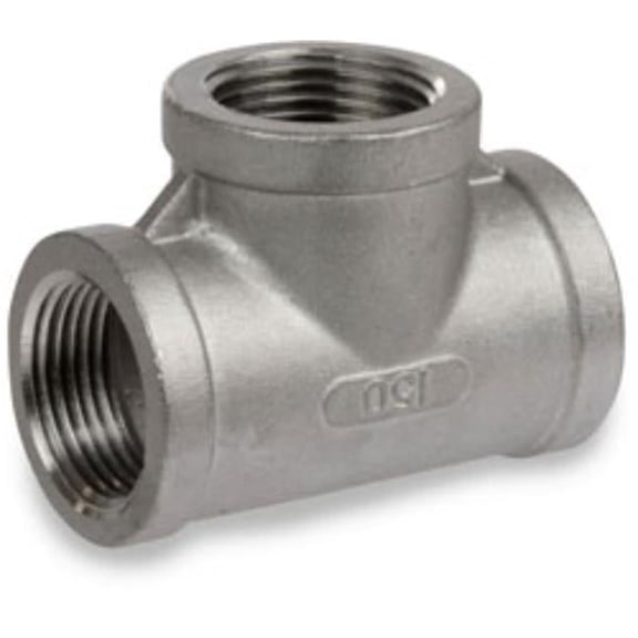 Anderson Metals 62252B 0.375 in. Stainless Steel Pipe Fitting Tee