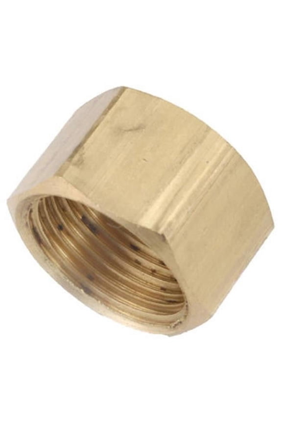 Anderson Metals 700081-08 Pipe Fitting, Compression Cap, Lead Free Brass, 1/2 In. - Quantity 10