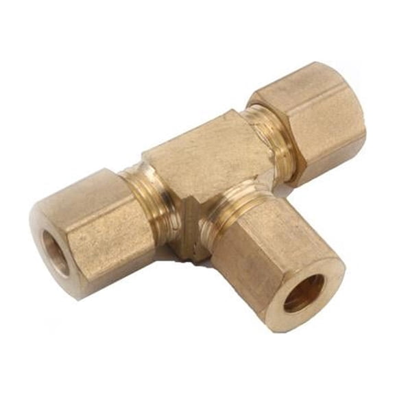 Anderson Metals 710064-06 Compression Fitting, Tee, 3/8 In. - Quantity 5
