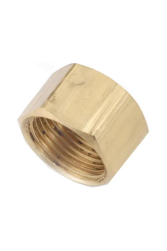 Anderson Metals 710081-06 Brass Compression Cap, Lead Free, 3/8 In. - Quantity 10