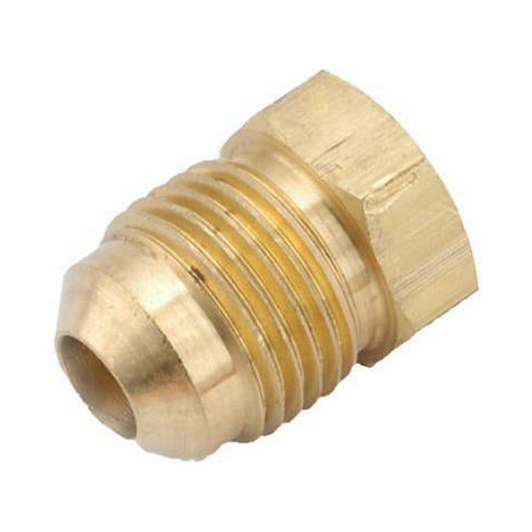 Anderson Metals 714039-04 Brass Flare Plug, Lead Free, 1/4 In. - Quantity 10