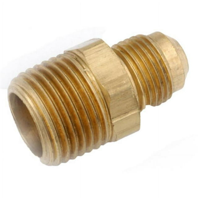 Anderson Metals 714048-0404 .25 in. Flare x .25 in. Male Iron Pipe Thread Brass Connector