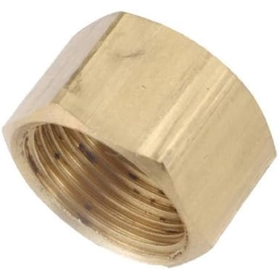 Anderson Metals 730081-06 Compression Cap, Brass, 3/8 In. - Quantity 10