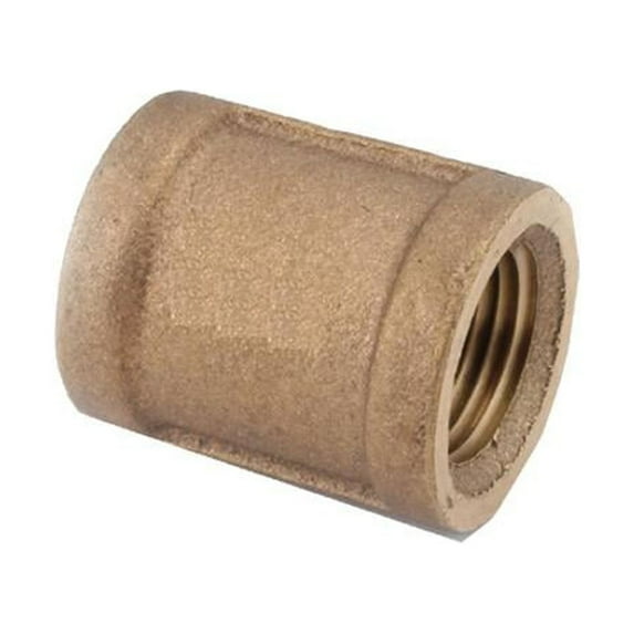 Anderson Metals 738103-02 Pipe Fitting Coupling, Lead Free Brass, 1/8 In. - Quantity 5