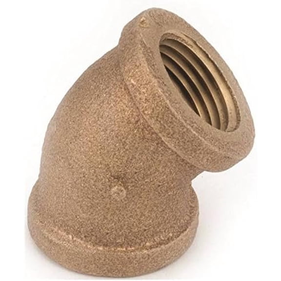 Anderson Metals Corp. Pipe Elbow Brass Rough - 3/8 In FIP 45 Degree Angle - Plumbing Supply